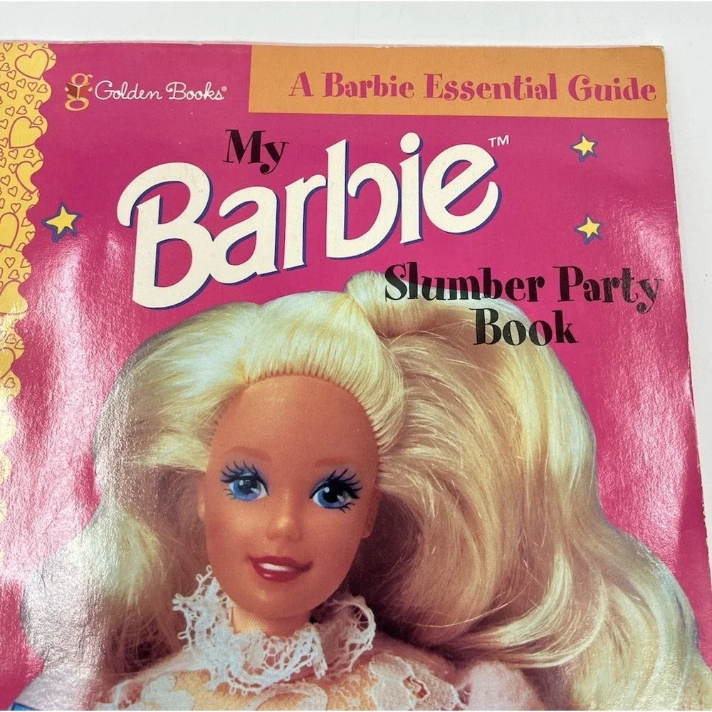 My Barbie Slumber Party Book Golden Books with Stickers 1998 PB